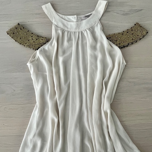 Dresses & Skirts - Forever 21 chiffon halter dress with beaded off the shoulder straps